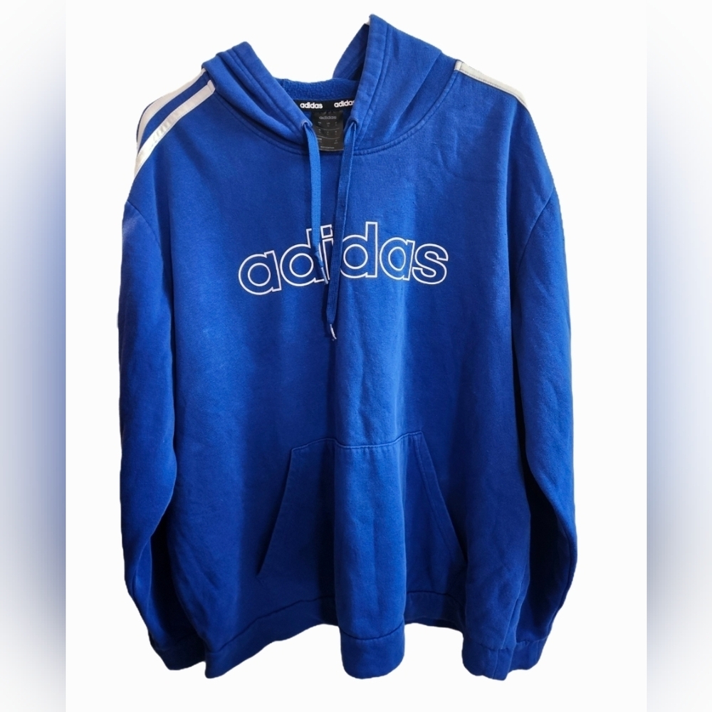 Vintage Men's adidas Hooded Sweatshirt Size XL